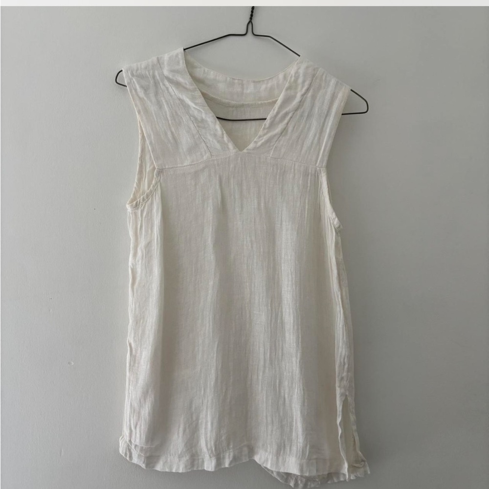Sleeveless White Top